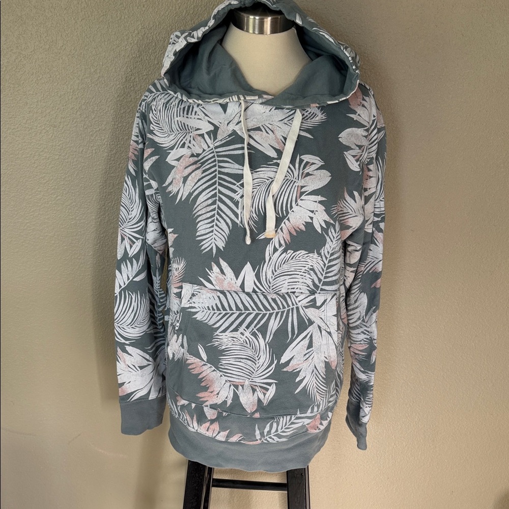 Men's Tropical Leaf Print Hoodie